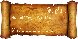 Harsányi Csilla névjegykártya